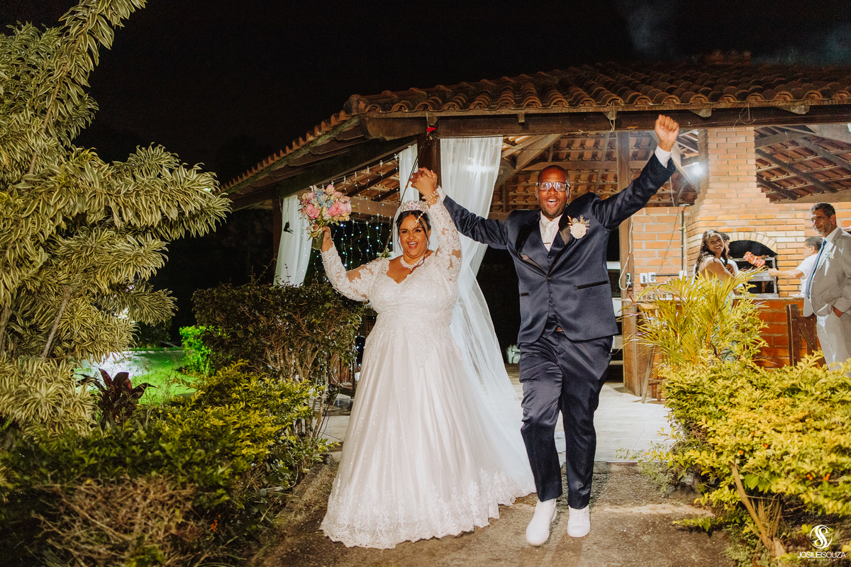 Fotografia de casamento com cerimônia no Sítio Xodó