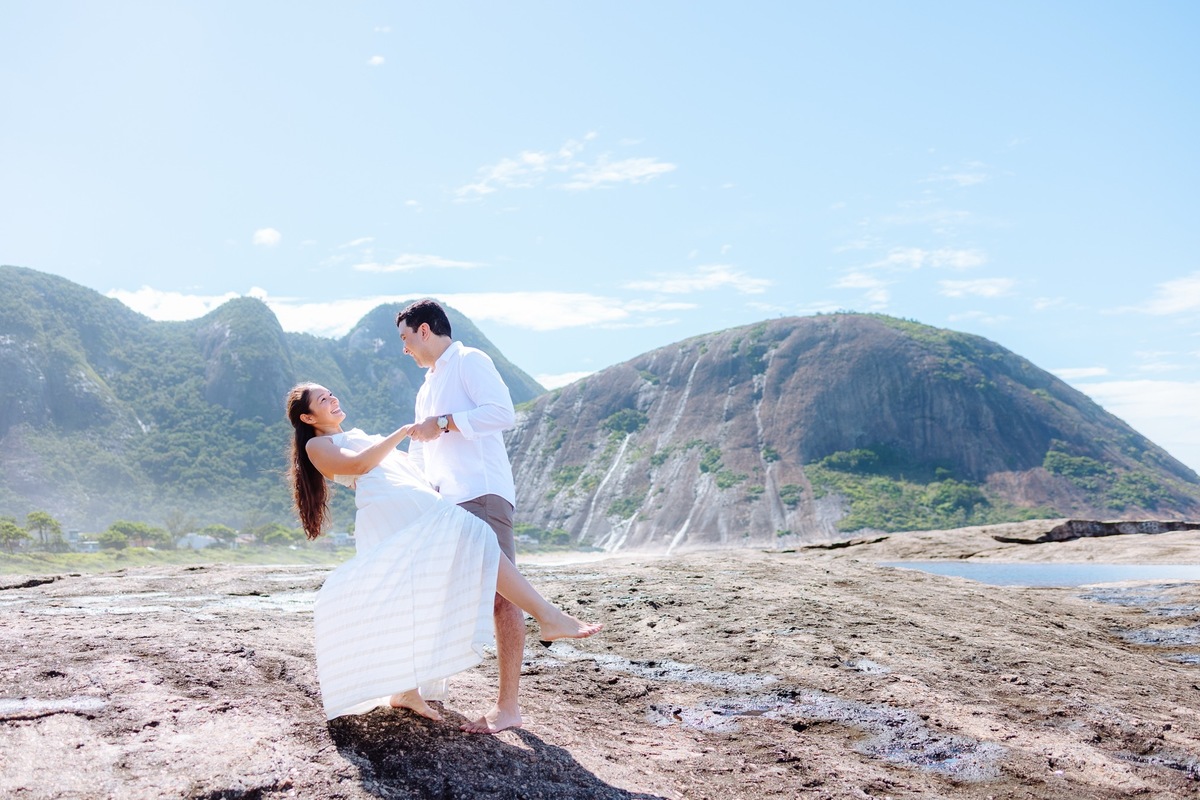 ensaio na praia de Itacoatiara