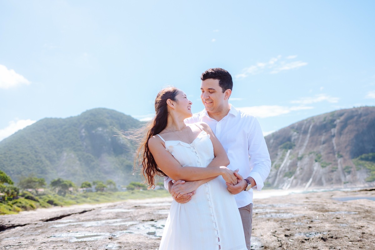 ensaio na praia de Itacoatiara