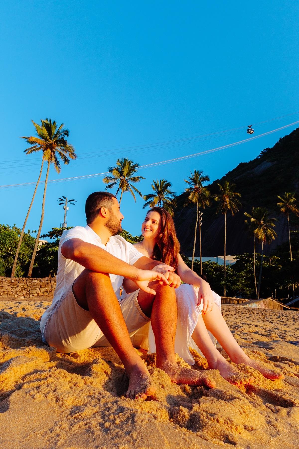 Ensaio ao nascer do sol na Praia Vermelha