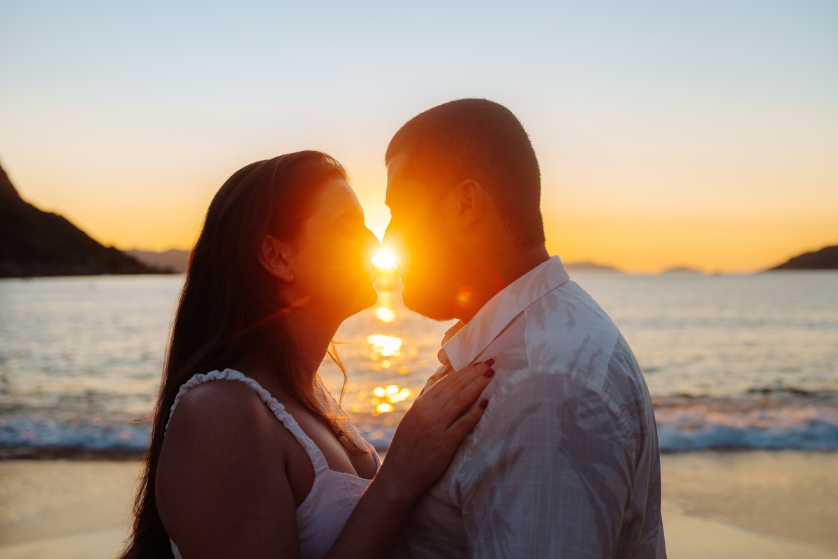 Ensaio ao nascer do sol na Praia Vermelha