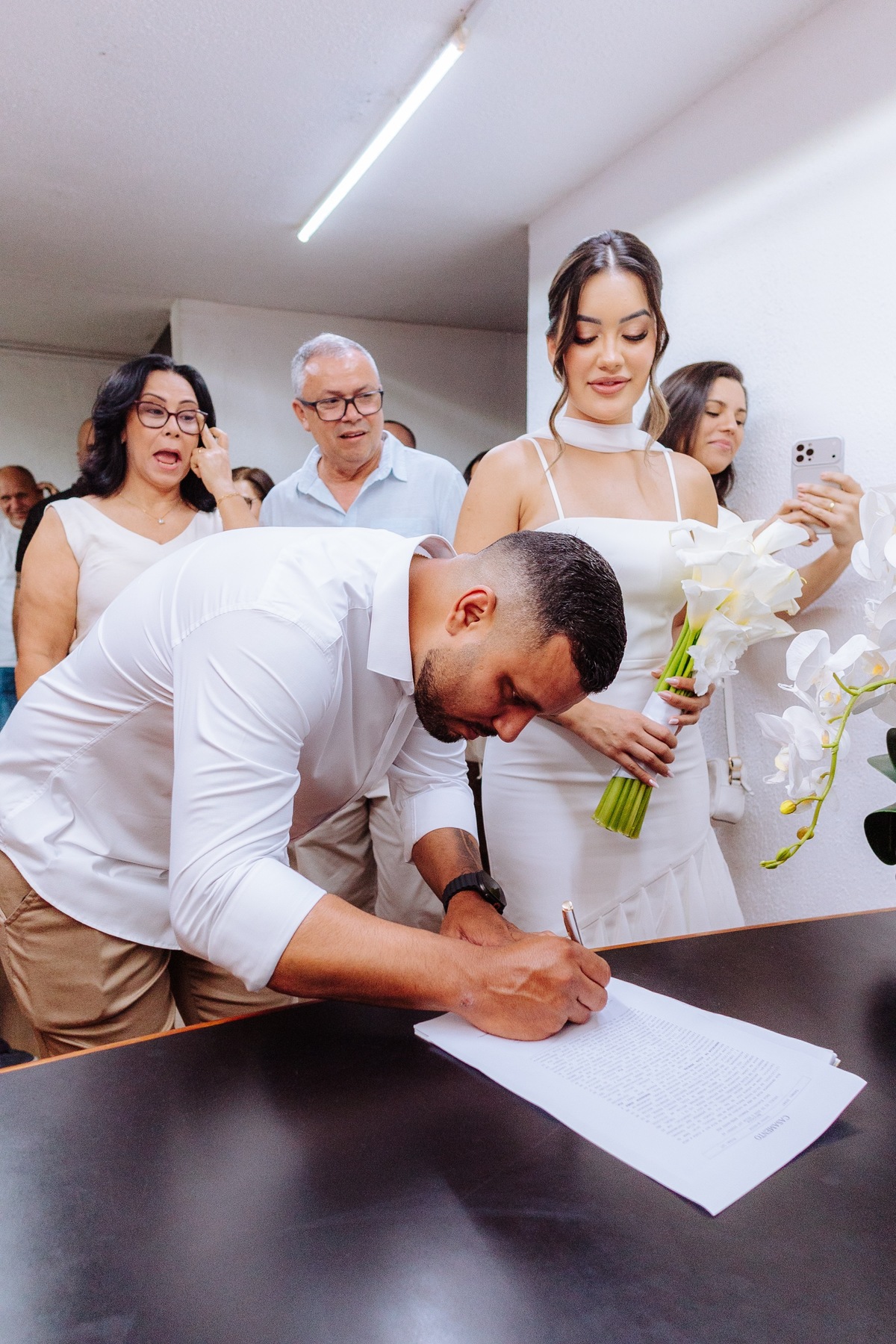 Fotografia de casamento no cartório em Rio Bonito