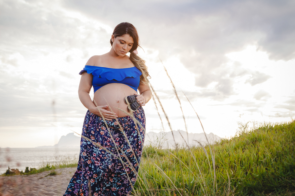 Ensaio de Gestante na Praia de Camboinhas em Niterói - RJ