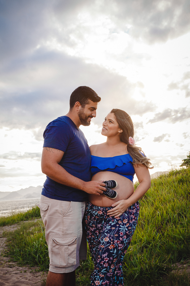 Ensaio de Gestante na Praia de Camboinhas em Niterói - RJ