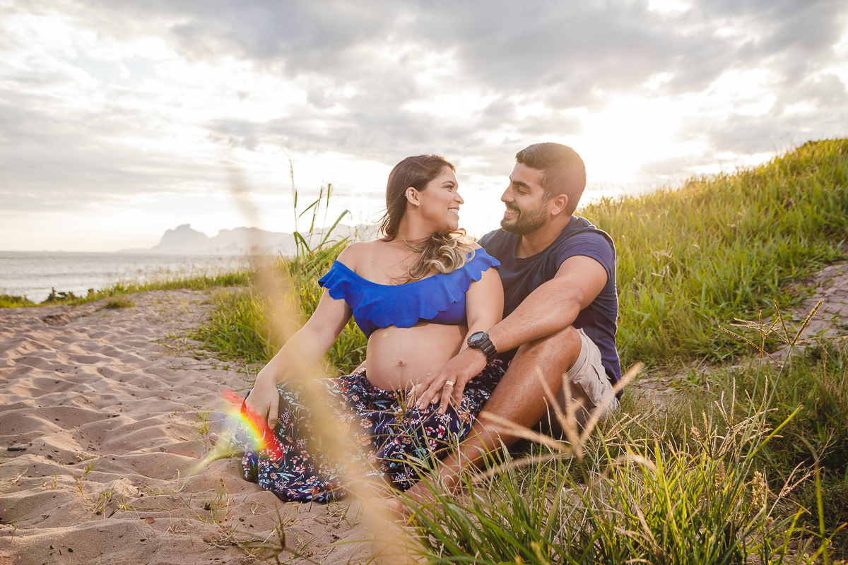Ensaio de Gestante na Praia de Camboinhas em Niterói - RJ