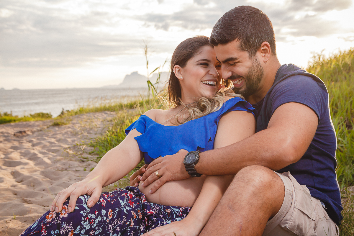 Ensaio de Gestante na Praia de Camboinhas em Niterói - RJ