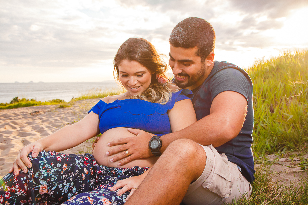 Ensaio de Gestante na Praia de Camboinhas em Niterói - RJ