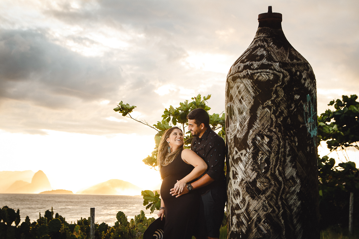 Ensaio de Gestante na Praia de Camboinhas em Niterói - RJ