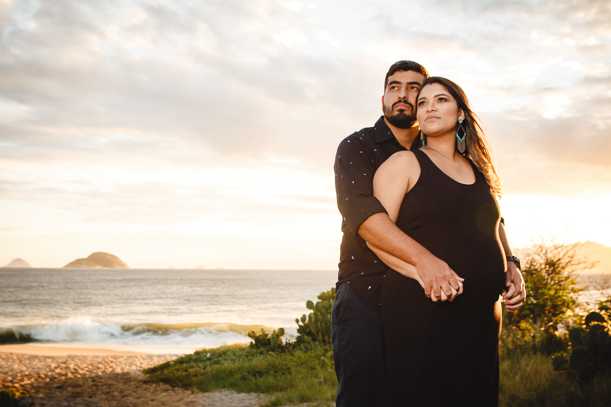 Ensaio de Gestante na Praia de Camboinhas em Niterói - RJ