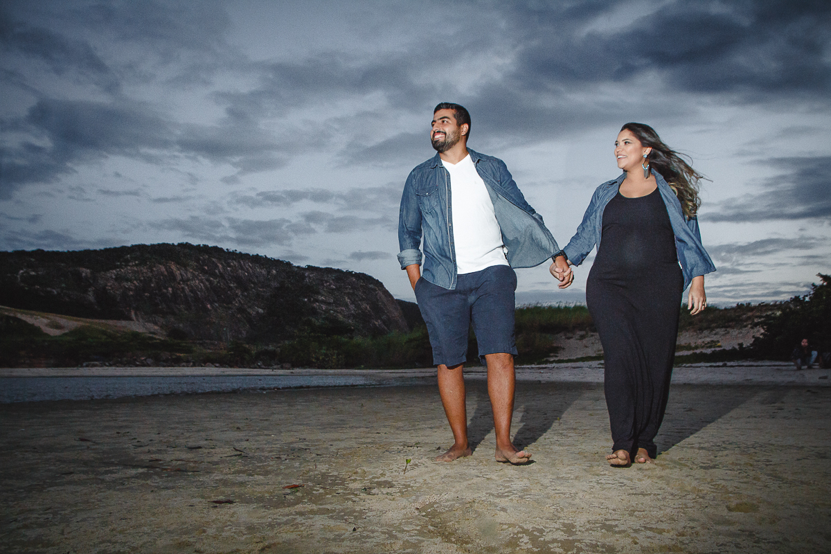 Ensaio de Gestante na Praia de Camboinhas em Niterói - RJ