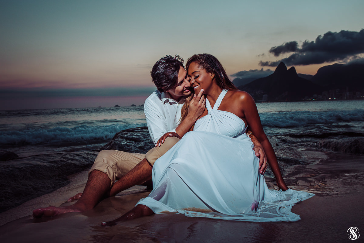 Ensaio de Casal na praia de Ipanema - RJ