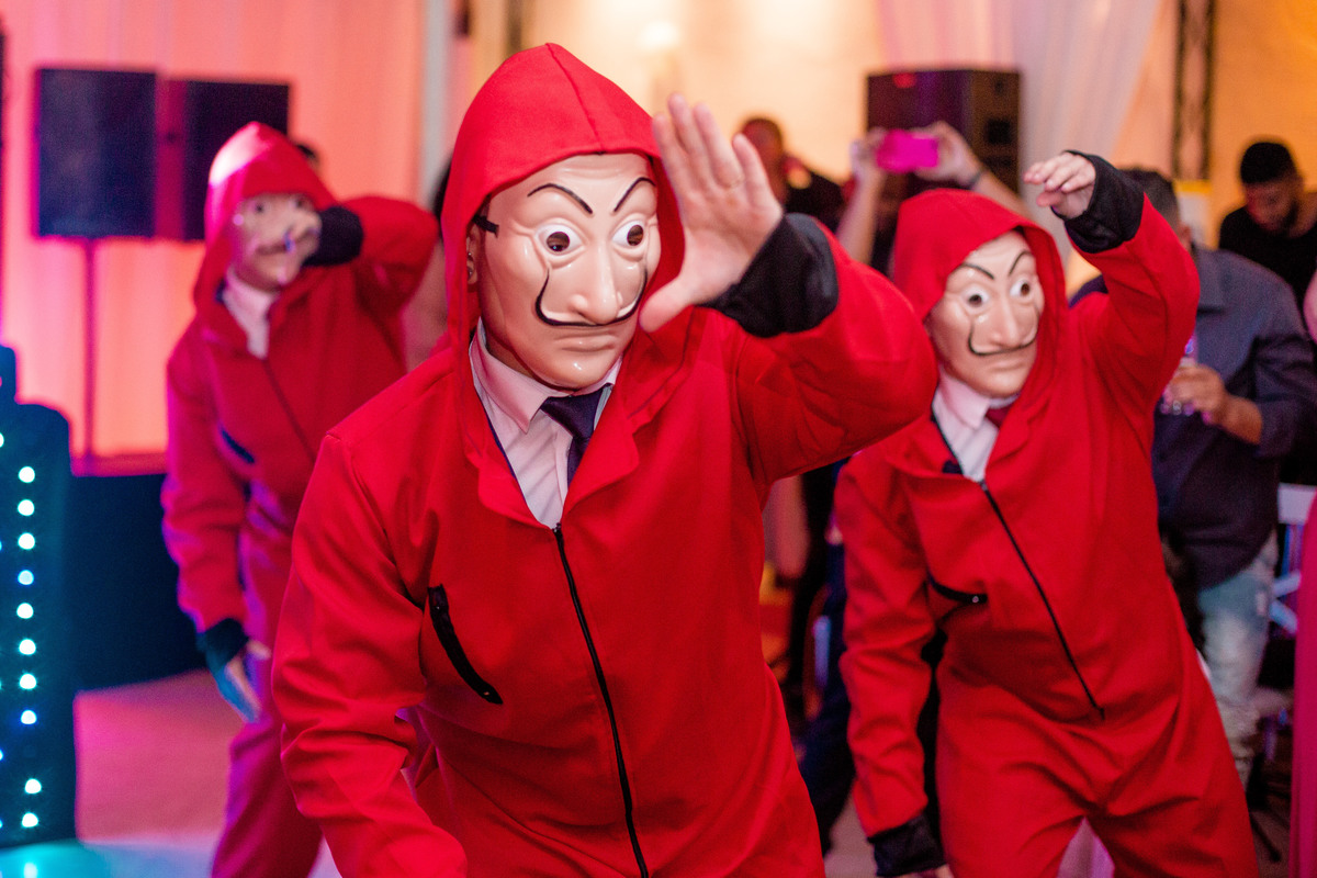 Casamento com dança La casa de papel