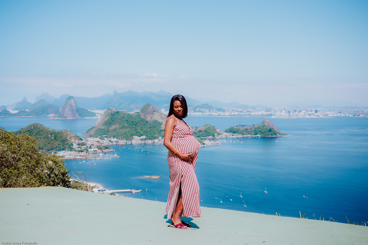 Ensaio de Gestante na Rampa de Voo de Parapente em Niterói