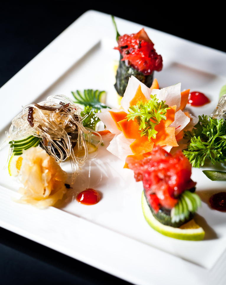 Comida japonesa fotografado pelo fotógrafo Romero Cruz