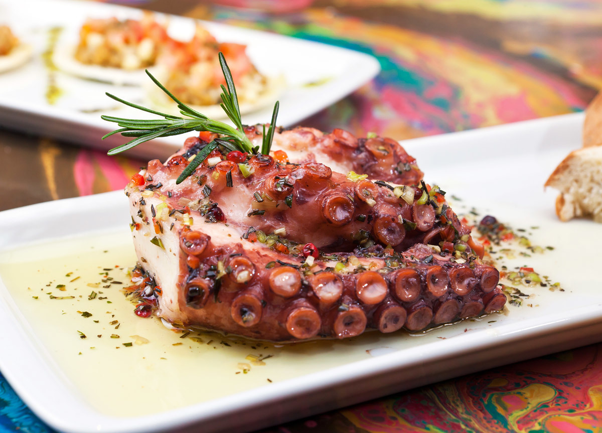 Romero Cruz fotografou o polvo confitado feito pela chef Tereza Paim