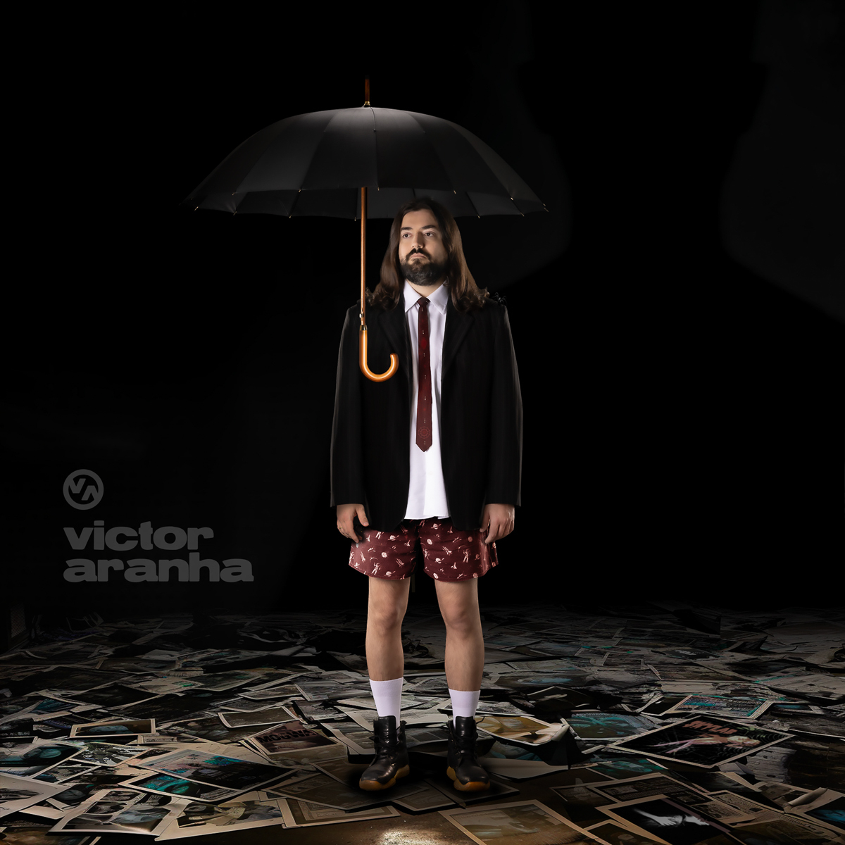 Capa do disco do músico Victor Aranha feita pelo fotógrafo Romero Cruz