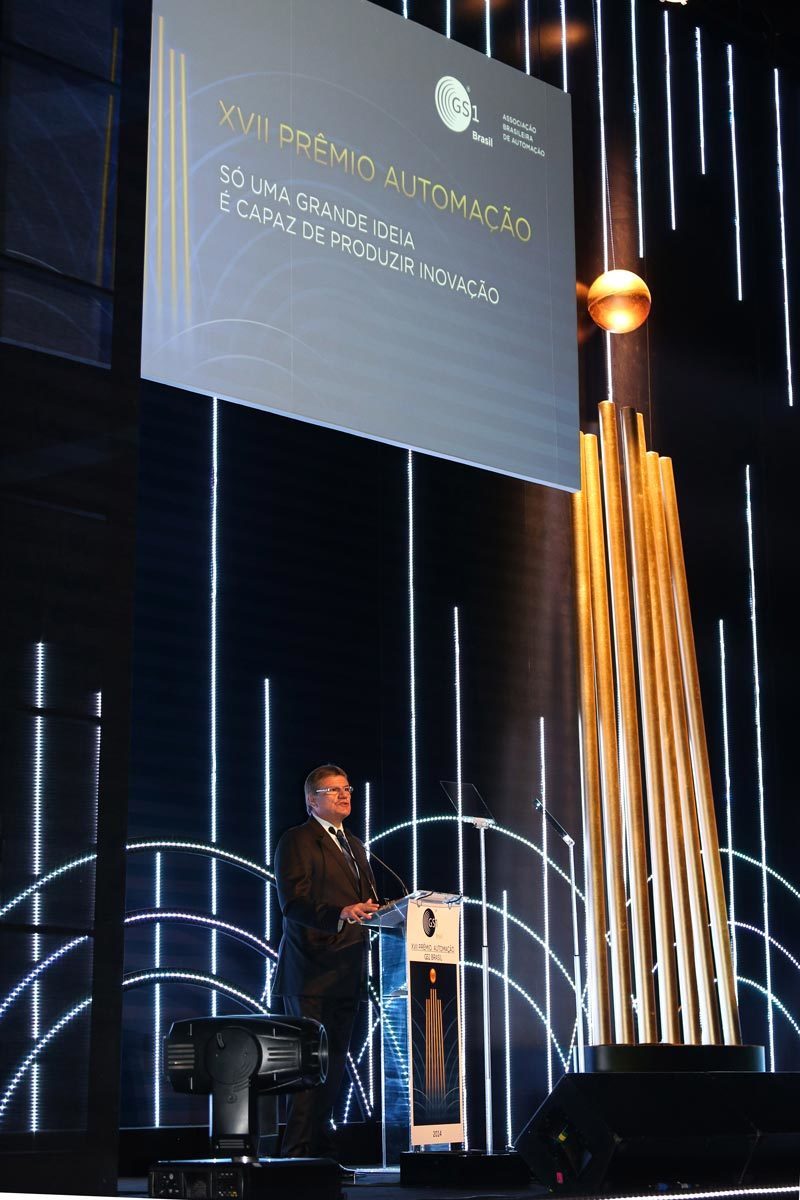 Evento corporativo de premiação da GS1 Brasil na fotografia