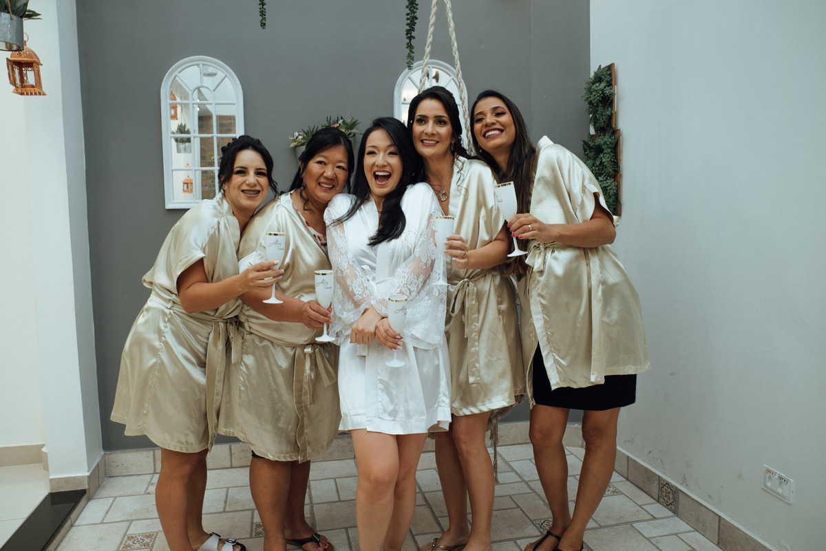 Fotografia com madrinhas