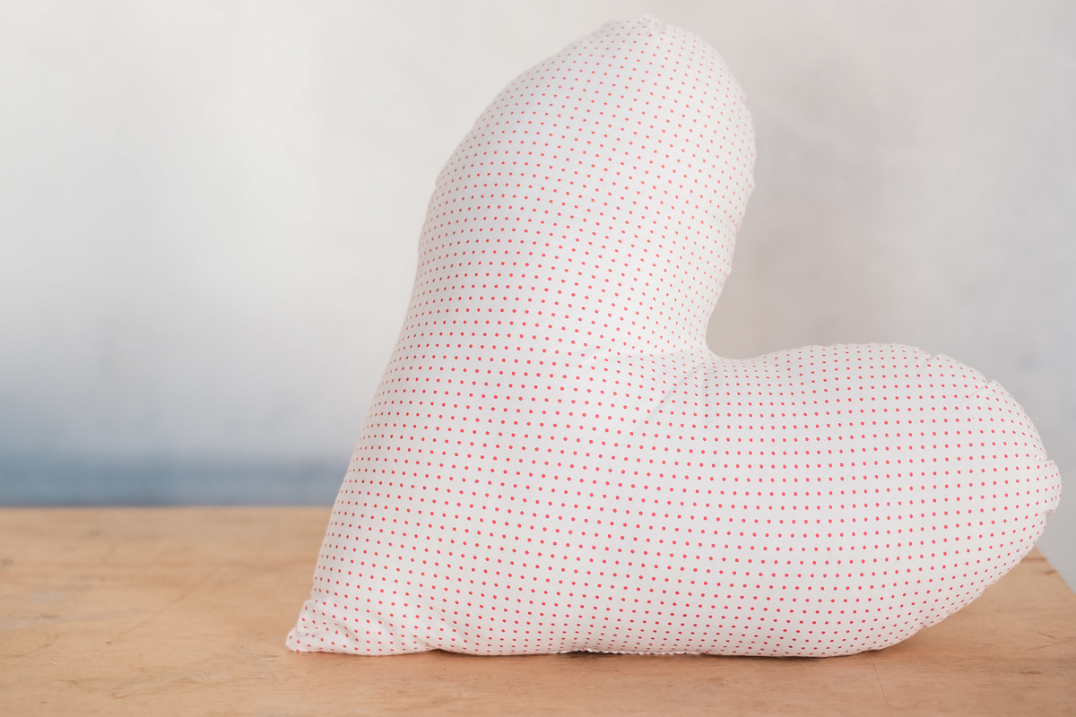 foto almofada de coração