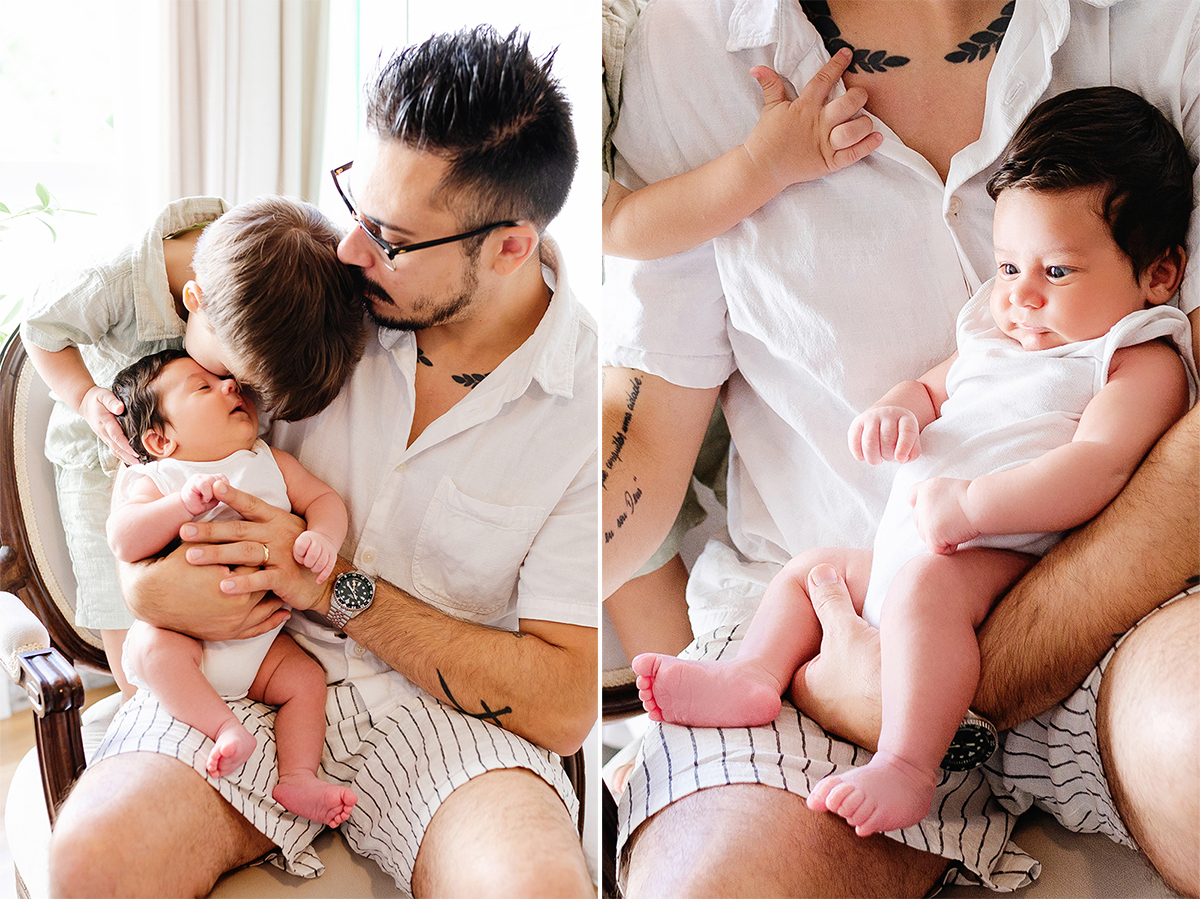 Ensaio Newborn Natural com o pai