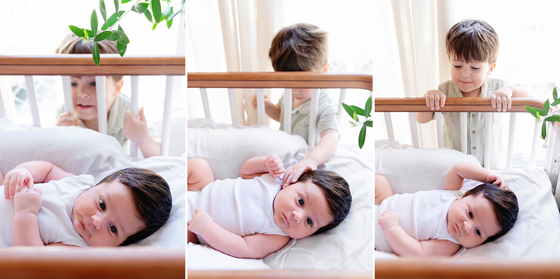 Ensaio Newborn Natural e afetivo com o irmão
