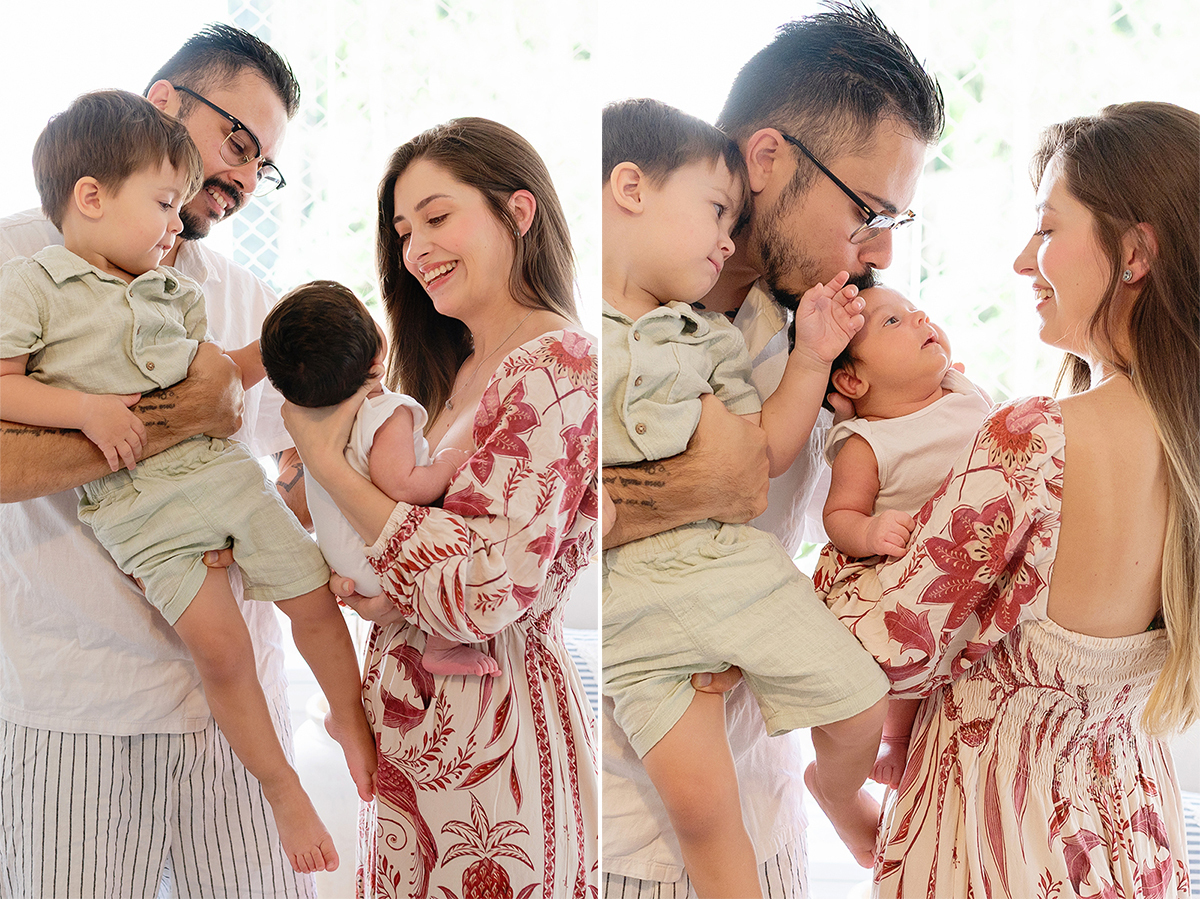 Ensaio Newborn Natural afetivo em domicilio com a familia