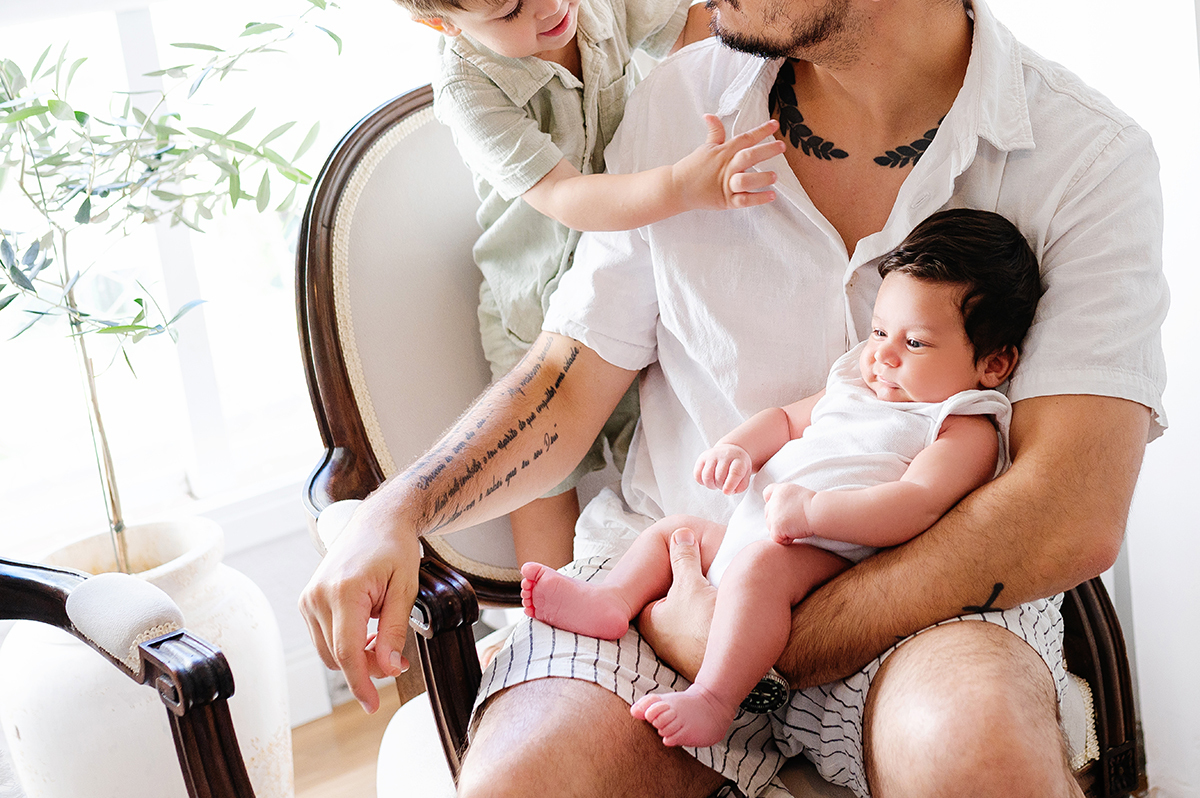 Ensaio Newborn Natural com o pai