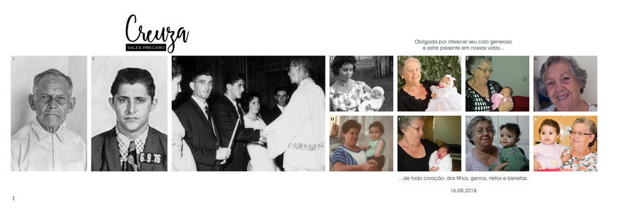 álbum de família de fotos restauradas e coloridas