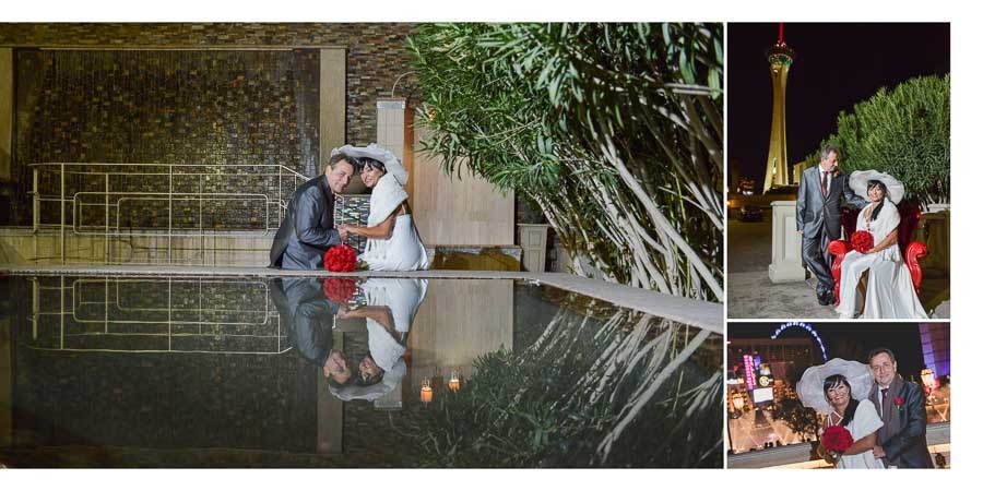 pagina aberta do album de casamento destination wedding em Las Vegas passeio