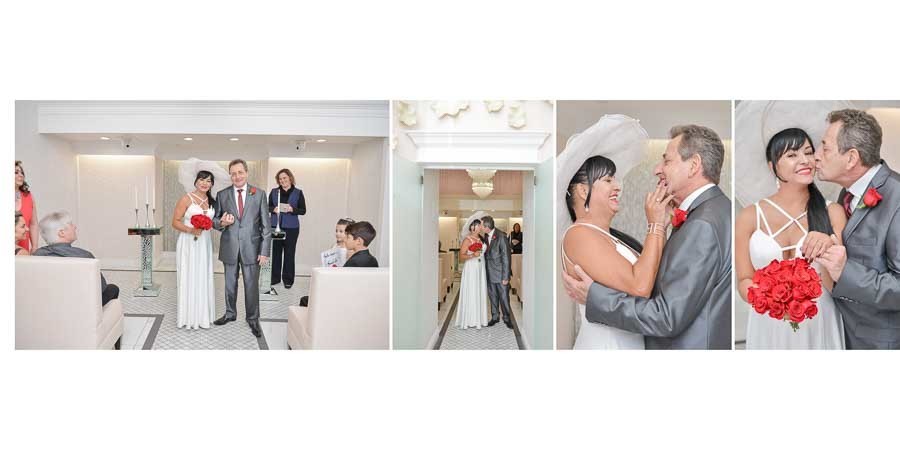 paginas do album de casamento destination wedding em Las Vegas cerimonia