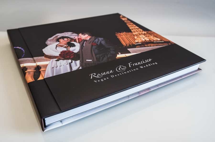 capa album de casamento destination wedding em Las Vegas