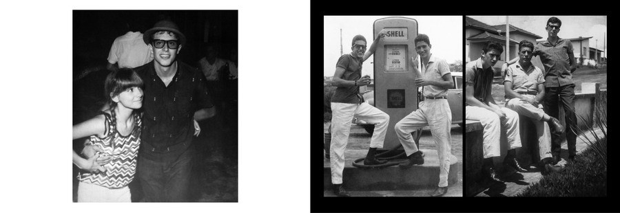 álbum com fotos restauradas preto e branco da juventude