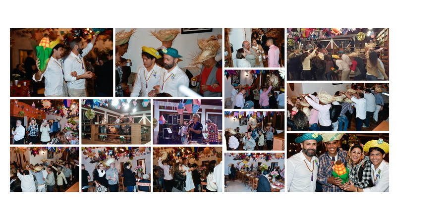 Temática de festa junina para o álbum de casamento do Persio e Otton