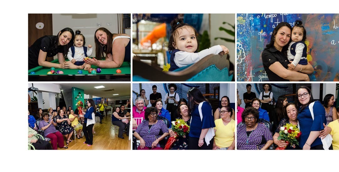 album de aniversario de 81 anos com as netas e bisnetas