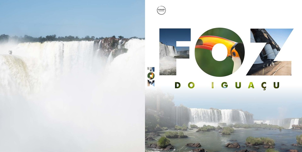 album de fotos da viagem para foz do iguacu fotos da capa lombada e contra capa brasil argentina