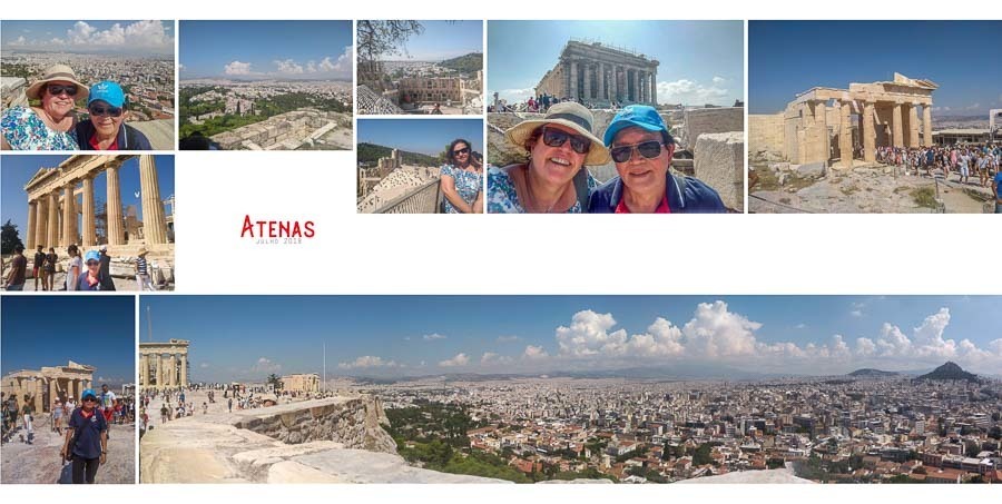 pagina do album de viagem de vilma e mario da cidade de atenas na grecia album de fotos Vilma Mario Mundo por Clovis Augusto com a marca Mundareu Albuns Santo Andre SP 