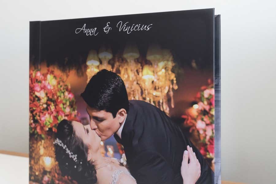 capa do album de fotos de casamento, Anna e Vinicius, Campinas SP, album de casamento por Clovis Augusto com a marca Mundareu 