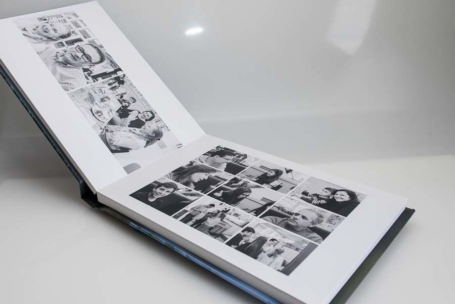album de familia aberto com fotos em preto e branco geremias oliveira santo andre sp abertura panoramica por clovis augusto mundareu albuns