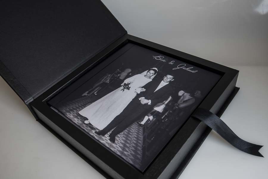 estojo com album de casamento com fotos preto e branco bia jehud Bauru sp por clovis augusto mundareu albuns