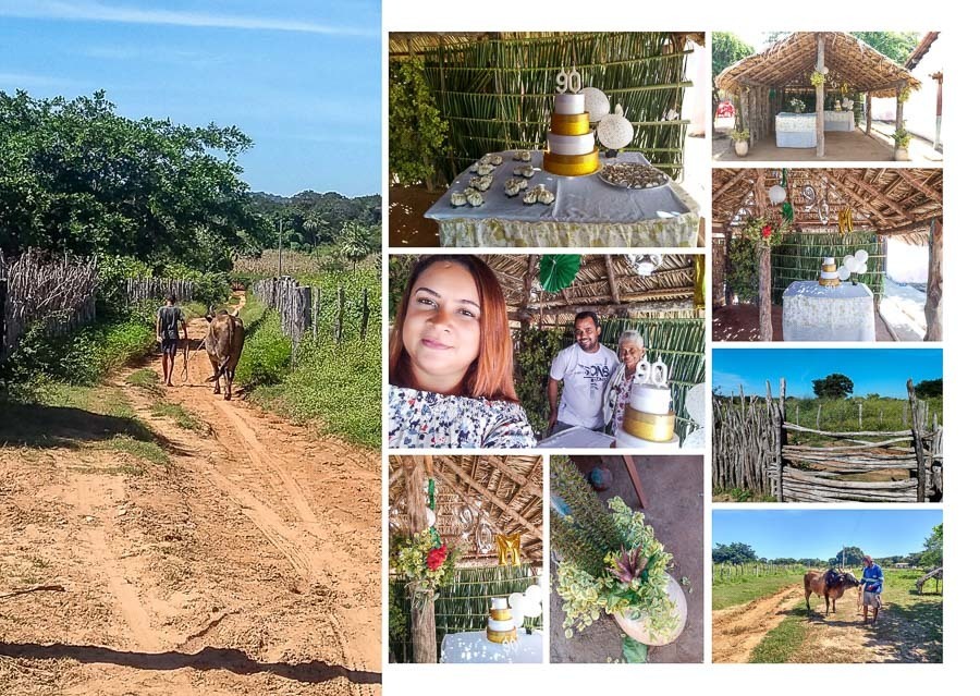 dia a dia na roça laminas do album de aniversario de 90 anos da vó Maria Sao paulo SP album de fotos para leila por Clovis Augusto com a marca Mundareu Albuns