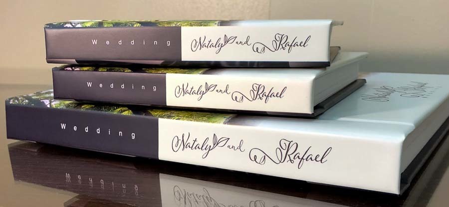 ojo de corvino gravado a laser do conjunto de lombadas dos albuns de casamento de nataly e rafael sao paulo SP album de fotos por Clovis Augusto