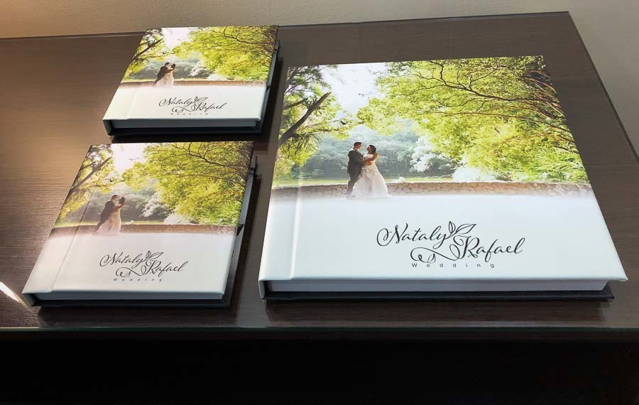 conjunto de albuns de casamento nataly e rafael sao paulo SP album de fotos por Clovis Augusto com a marca Mundareu Albuns