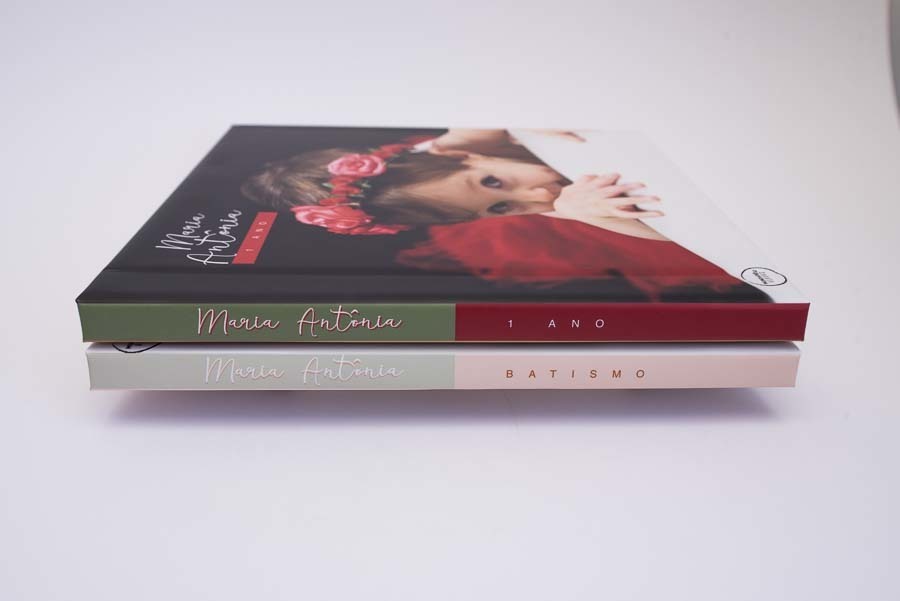 lombadas dos album de batismo e aniversario da maria antonia sao paulo SP album de fotos em araxa MG album personalizado por clovis Augusto