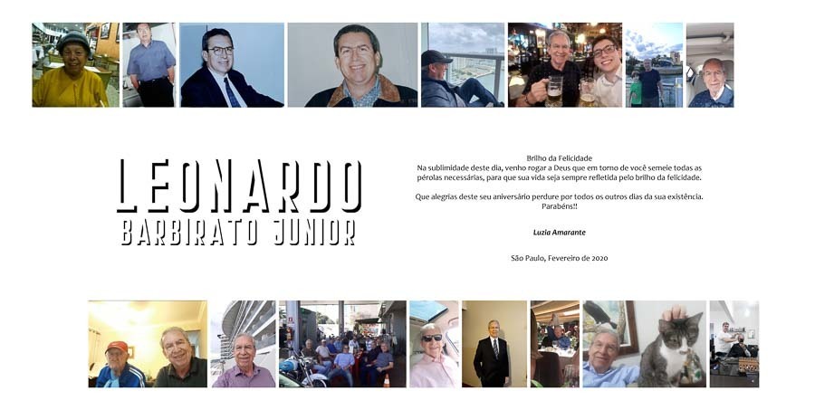 pagina de abertura do album de aniversario Leonardo mostrando duas paginas Campo Grande MT album de fotos por Clovis Augusto