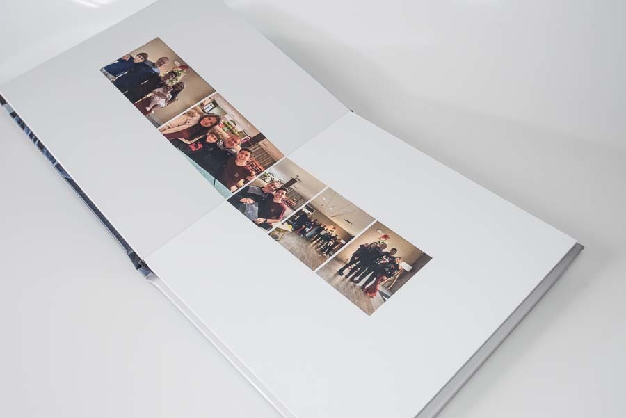 album aberto de aniversario Leonardo mostrando duas paginas com fotos de viagem Campo Grande MT album de fotos por Clovis Augusto