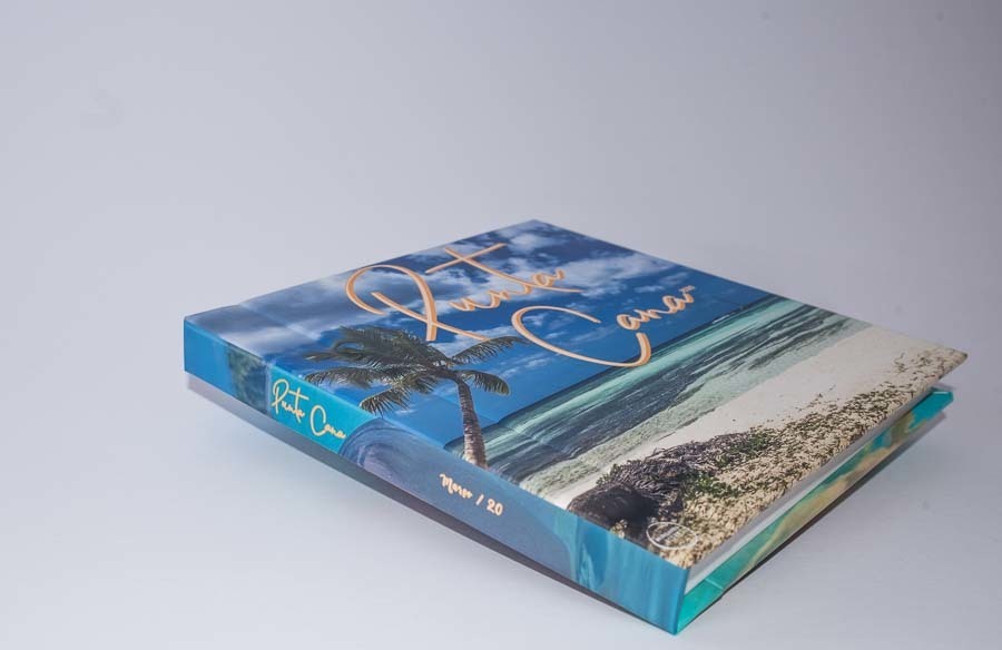 lombada e album de viagem punta cana livia e sergio Santo Andre SP album de fotos por Clovis Augusto com a marca Mundareu Albuns