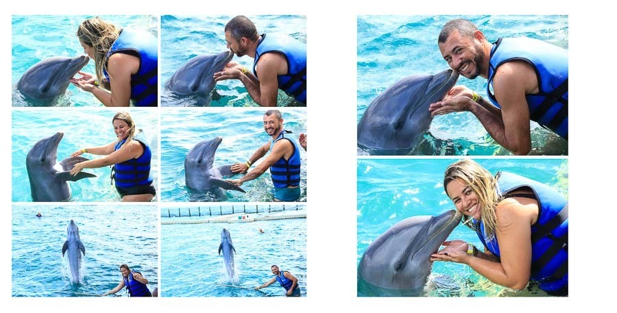 paginas internas do album de viagem punta cana livia e sergio Santo Andre SP album de fotos por Clovis Augusto com a marca Mundareu Albuns