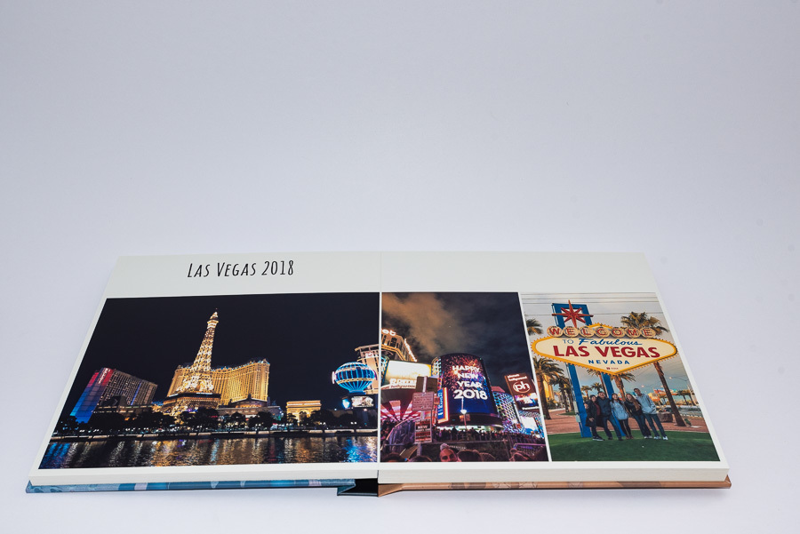 paginas abertas do album de viagem estados unidos las vegas disney com a beatriz e familia Santo Andre SP album de fotos de viagens por Clovis Augusto com a marca Mundareu Albuns