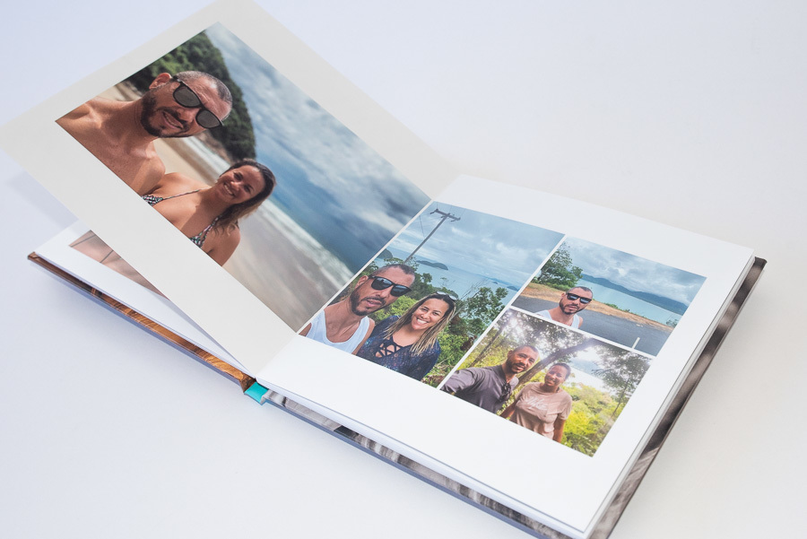 paginas internas do album de viagem paraty ubatuba livia e sergio Sao paulo SP album de fotos personalizado por Clovis Augusto com a marca Mundareu Albuns