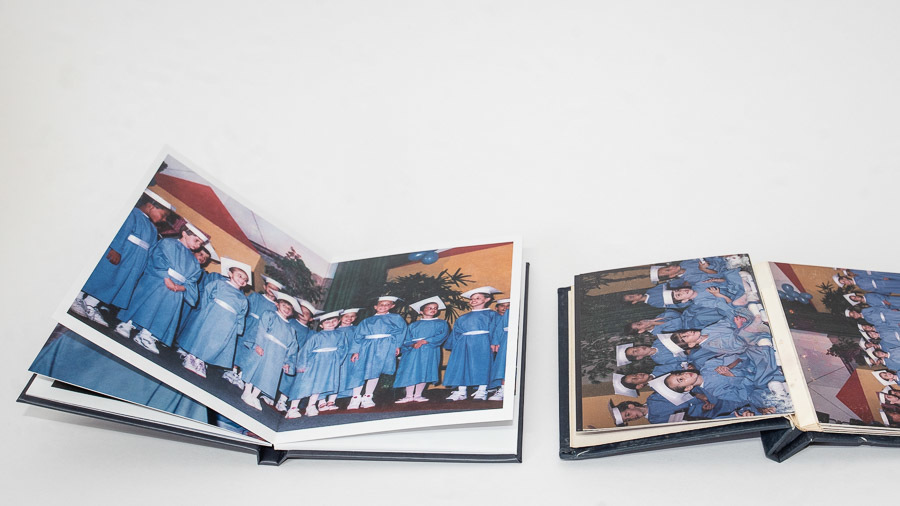 foto para compar os dois albuns original e restaurado album infantil Stacy formatura do pre sao paulo SP album de crianças abertura panoramica album de fotos de familia album personalizado por clovis Augusto